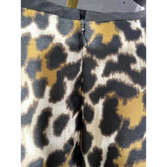 EUC J. Crew A Line Shift Leopard Dress Size 8 Brown Career MSRP $98 - Picture 4 of 4